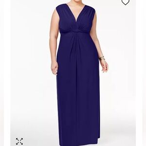 Elegant Navy Blue Formal Maxi Dress